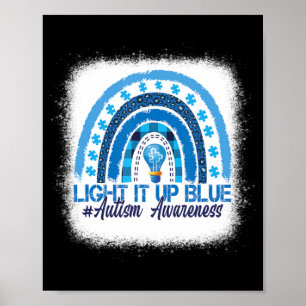 Poster Light It Up Blue Rainbow