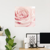 Poster Light Pink Rose Flower (Bureau à domicile)