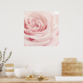 Poster Light Pink Rose Flower (Cuisine)