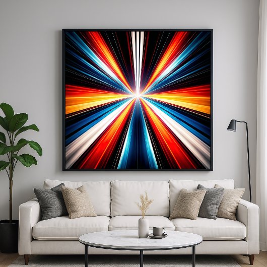 Poster Light Speed Stripes Art