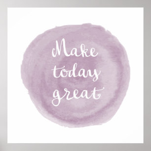 Poster Light Violet Watercolor Inspirational