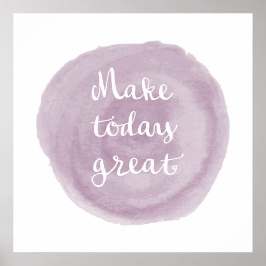 Poster Light Violet Watercolor Inspirational (Devant)