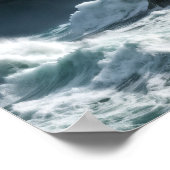 Poster Lighthouse Ocean Storm Majestic Puissante vague (Coin)