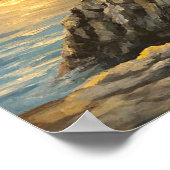 Poster Lighthouse Rocky Coast Sunset. (Coin)
