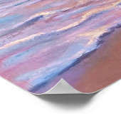 Poster Lighthouse Shore Sunset - Pastel Painting Style (Coin)