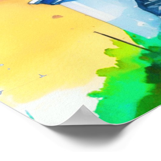 Poster Lighthouse Under a Starry Sky (Coin)