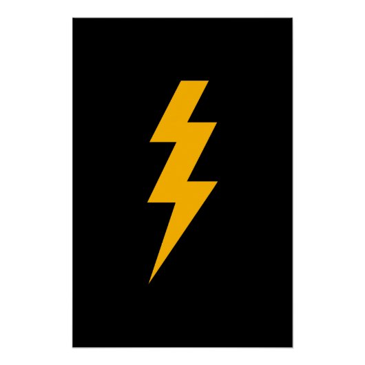 Poster Lightning Bolt Yellow (Devant)