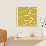 Poster Ligne Abstraite contemporaine Art Boho Mustard Jau<br><div class="desc">Poster Jaune à la moutarde de Boho,  Abstrait Art contemporain</div>