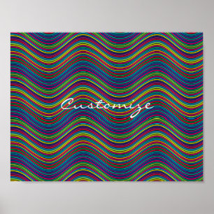 Poster Ligne Abstraite cool de Wavy art Thunder_Cove