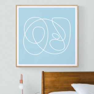Poster Ligne Abstraite minimaliste contemporaine Pastel B