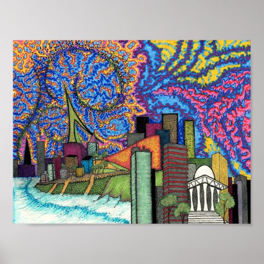 Poster Ligne aérienne côtière (Devant)