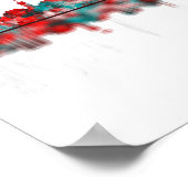 Poster Ligne aérienne de Kaboul Afghanistan (Coin)