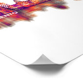 Poster Ligne aérienne de Sacramento en Californie (Coin)