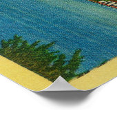 Poster Ligne aérienne d'Oakland sur le lac Merritt (Coin)