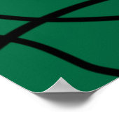 Poster Ligne Art Moderne en Vert et Noir (Coin)
