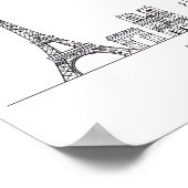 Poster Ligne artistique minimaliste de la skyline de Pari (Coin)