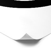 Poster Ligne courbe - Noir sur Blanc (Coin)