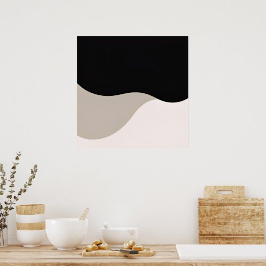 Poster Ligne courbe simple - Arc minimaliste (Cuisine)