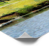 Poster Ligne d'arbres à fleurs (Coin)