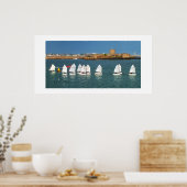 Poster Ligne de bateaux optimistes (Cuisine)