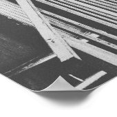 Poster Ligne de Cabines sur la plage Photo (Coin)