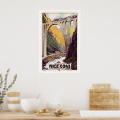 Poster Ligne de chemin de fer Nice à Coni Fontan-Saorge S (Cuisine)