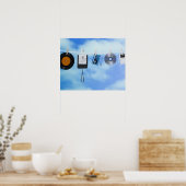 Poster Ligne de clôture des médias (Cuisine)