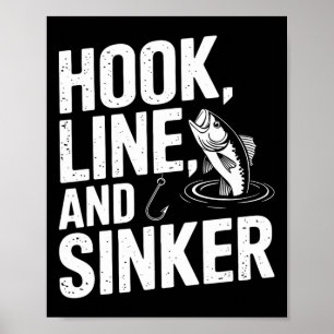 Poster Ligne De Crochet Et Plaisir De Sinker Pour Les Ama