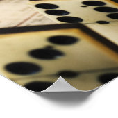 Poster Ligne de dominos sur l'ancienne carte du monde 2 (Coin)