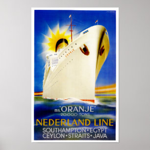 Poster Ligne de Nederland de ~ d'Oranje