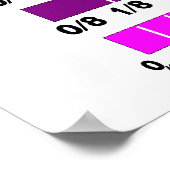 Poster Ligne de numéro de fraction équivalente (Coin)