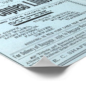 Poster Ligne de points de page de texte (Coin)