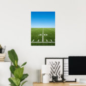 Poster Ligne de terrain de stade à l'horizon (Bureau à domicile)