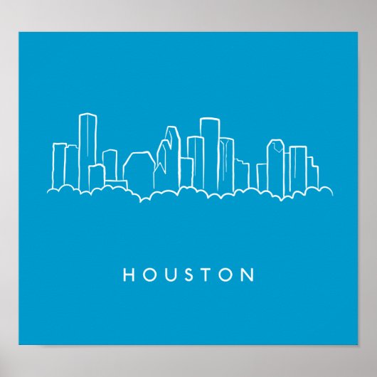 Poster Ligne d'horizon de Houston (Devant)