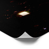 Poster Ligne d'horizon de Houston, Texas avec feux d'arti (Coin)