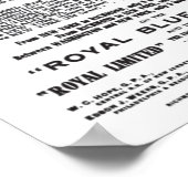 Poster Ligne ferroviaire royale bleue 1908 (Coin)