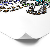 Poster Ligne florale octopus (Coin)