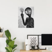 Poster Ligne gothique création originale design ombres so (Bureau à domicile)