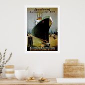 Poster Ligne Hambourg-Amerika (Cuisine)