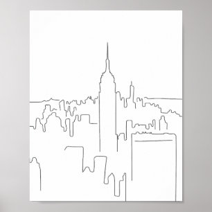 Poster Ligne minimale de New York