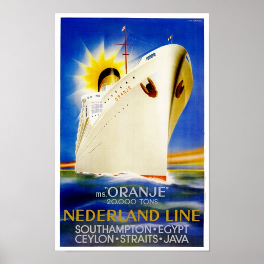 Poster Ligne Oranje ~ Nederland (Devant)
