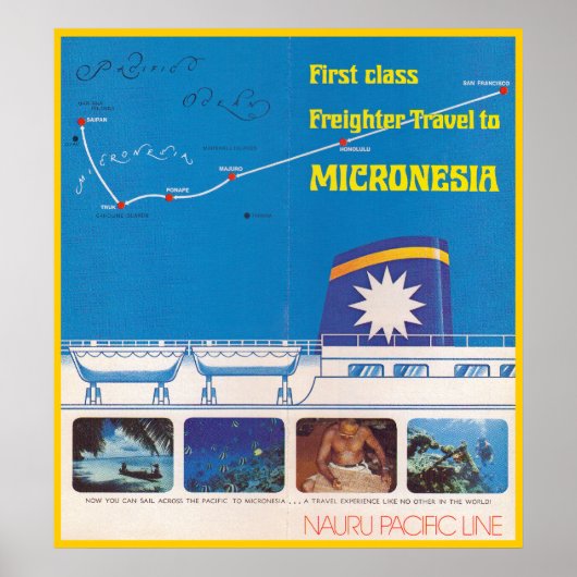 Poster Ligne Pacifique de Nauru (Devant)