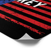 Poster Ligne rouge patriotique américaine (Coin)