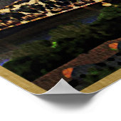 Poster Ligne Skyline Cincinnati vintage (Coin)
