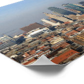 Poster Ligne Skyline de Kansas City (Coin)