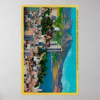 Poster Ligne Skyline de la côte russe avec
