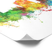 POSTER LIGNE SKYLINE DE MANCHESTER EN ANGLETERRE (Coin)