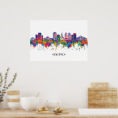 Poster Ligne Skyline Dnipro Ukraine (Cuisine)