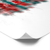 Poster Ligne Skyline Francfort-Allemagne (Coin)