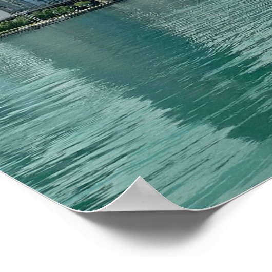 Poster Ligne Skyline Illinois (Coin)